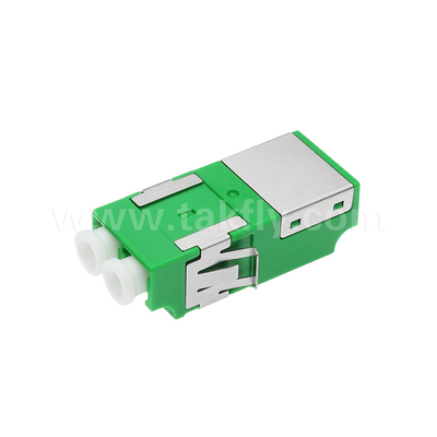 LC Duplex Dust Proof Adapter V2 HD of Green Without Flange