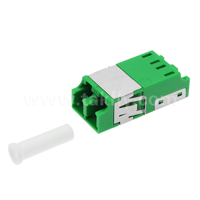 LC Duplex Dust Proof Adapter V2 HD of Green Without Flange