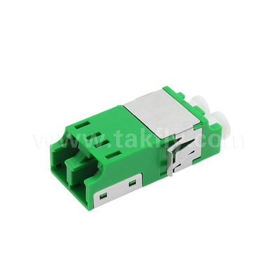 LC Duplex Dust Proof Adapter V2 HD of Green Without Flange