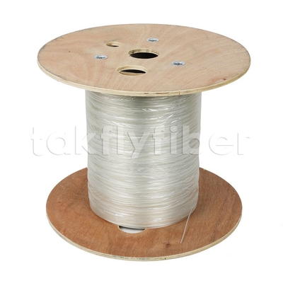 Transparent FTTH Fiber Optic Drop Cable 2.2x3.0mm G657A2 Flat Indoor