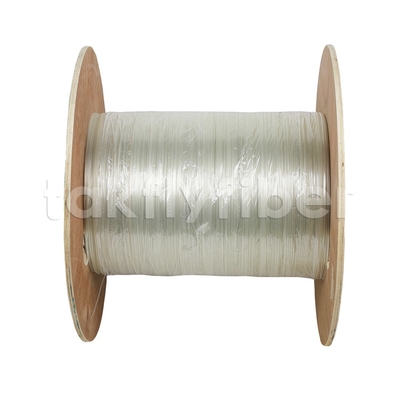 Transparent FTTH Fiber Optic Drop Cable 2.2x3.0mm G657A2 Flat Indoor