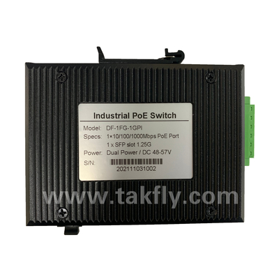 Industrial Gigabit POE Switch with 1 SFP Port and DIN-Rail Mounting