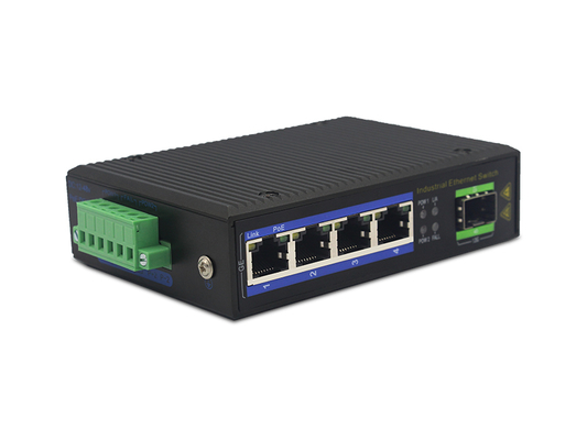 Industrial POE Ethernet Switch 4-Port Gigabit with SFP Slot