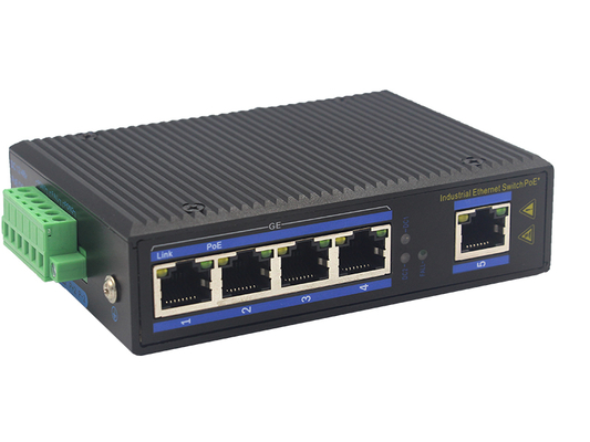 Industrial POE Ethernet Switch 4-Port Gigabit with SFP Slot