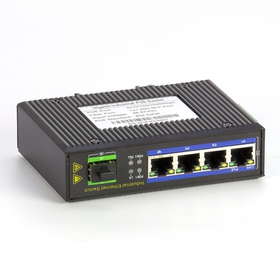 Industrial POE Ethernet Switch 4-Port Gigabit with SFP Slot