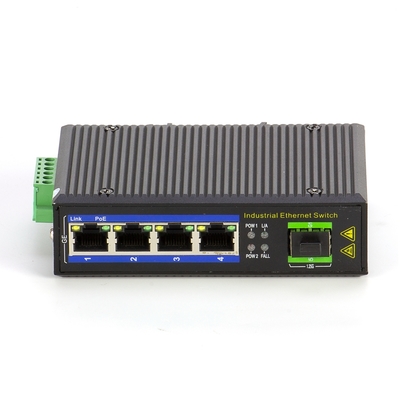 Industrial POE Ethernet Switch 4-Port Gigabit with SFP Slot