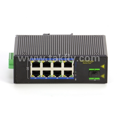 8-Port Industrial Gigabit POE Switch with SFP DIN-Rail Mount