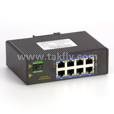 8-Port Industrial Gigabit POE Switch with SFP DIN-Rail Mount