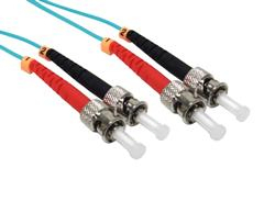 ST-ST Duplex Fiber Patch Cord 50/125 OM3 with 2dB Insertion Loss