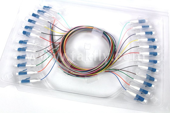 12 Core SC APC Single Mode Fiber Optic Cable Pigtail 10000N Tensile