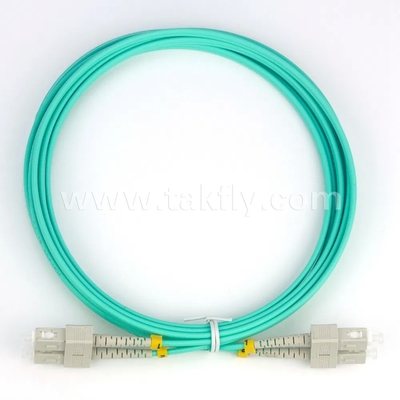 SC/APC Duplex 9/125um Singlemode Fiber Optic Cable 3.0mm PVC