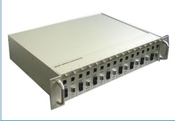 16 Slot Rack mount Chassis 19-inch 2U height Network Media Conversion