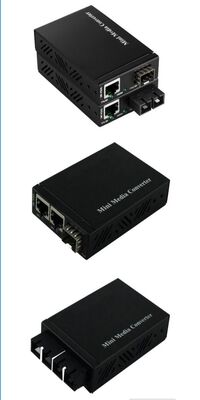 Mini 10/100/1000 Base-TX to 1000 Base-FX Media Converter DC 5-12V SM/MM