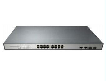 High Density 16 Ports Gigabit PoE Network Ethernet Switch | Premium Quality Products DF-1.25G-16P-2E-2F