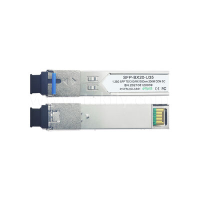 SFP Optical Transceiver Module 1.25Gbps 20KM SC Bi-Directional for Data Center FTTH FTTX