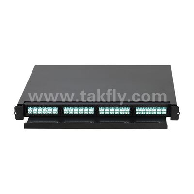 High Density 1U 19 inch 96F MPO MTP - LC SM MM Fiber Optical Patch Panel / Fiber Optic Chassis / Fiber Optic ODF/ Fiber Optic Distribution Box for 4pcs 24F MPO MTP-LC LGX Cassette