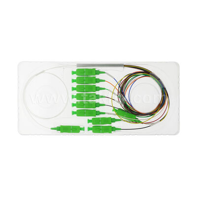 1x9 mini 0.9mm SC/APC SM G657A1  Fiber Optic PLC Splitter