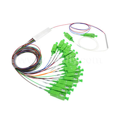 1x2FBT + 1x16 PLC MINI 0.9MM Fiber Optic PLC Splitter