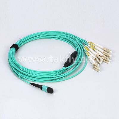 12F MPO MTP to LC OM3 Breakout Cable for High-Density Server and Switch Aggregation