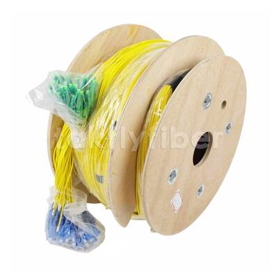 CPR B2ca Cca Dca Rated  48Cores Fiber Optic Breakout Cable Fanout Patchcord