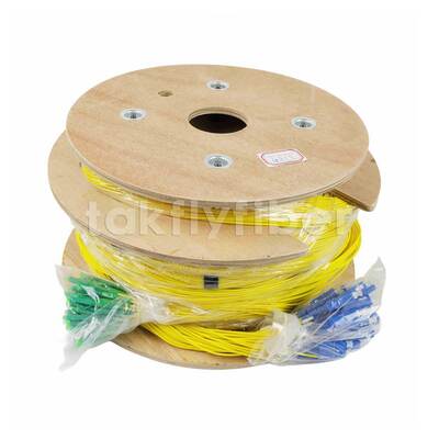 CPR B2ca Cca Dca Rated  48Cores Fiber Optic Breakout Cable Fanout Patchcord