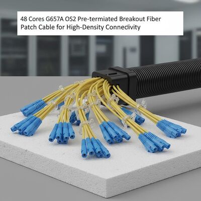 48 Cores G657A OS2 Pre-terminated Breakout Fiber Patch Cable for High-Density Connectivity