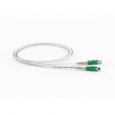 FTTH 2.0*3.0mm Transparent Invisible Indoor Fiber Optic Patchcord SCAPC to SCAPC with G657A Fiber