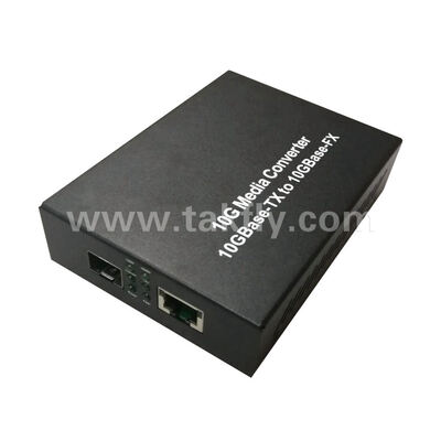 Media Converter 10g SFP+ & RJ45 Port Fiber Optic for FTTH Data Center Telecom