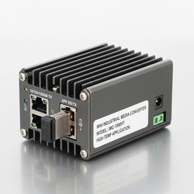10/100/1000M Mini Industrial Media Converter with SFP Port for High Temperature Application