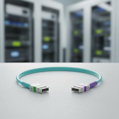 MT-2 Mini MT Patchcord with Low Insertion Loss and Precision Length Tolerance for QSFP Modules