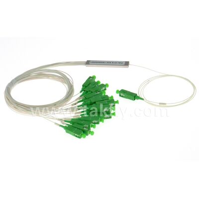 PLC Splitter 1*N Steel Tube SC APC/UPC 0.9mm Fiber Optic for Data Center Telecom FTTX