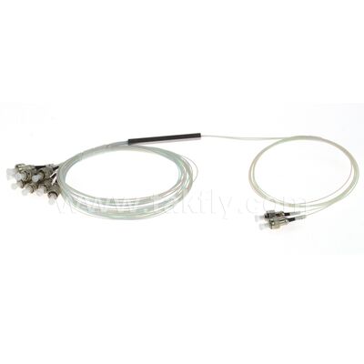 PLC Splitter 2*N Steel Tube SC APC/UPC 0.9mm Fiber Optic for Data Center Telecom FTTX