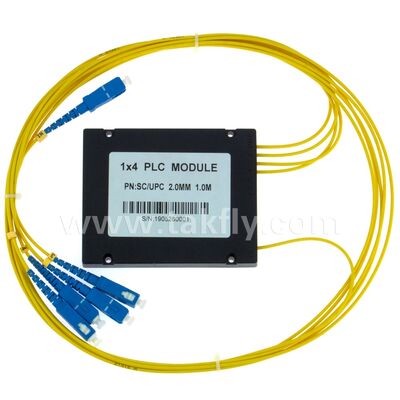 PLC Splitter ABS box 1xN SC APC/UPC Fiber Optic for Fttx Telecom Data Center