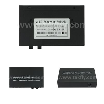 2.5G 2 Port Fiber 4 Port Copper Ethernet Switch with 10G Uplink and Fanless Metal Housing for High-Speed Network Expansion