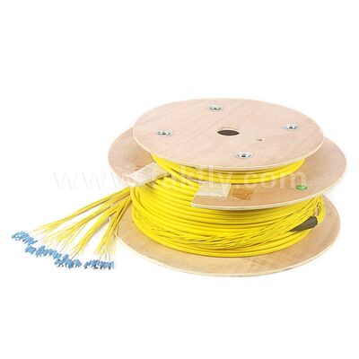 Fiber Optic Patch Cords 48Cores LC-LC Pre-terminated Breakout Patchcord for Telecom Data Center