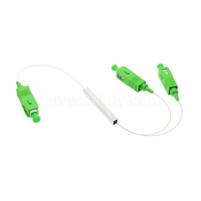 Square Steel Tube PLC 1x2 Single Mode Fiber Optic Splitter