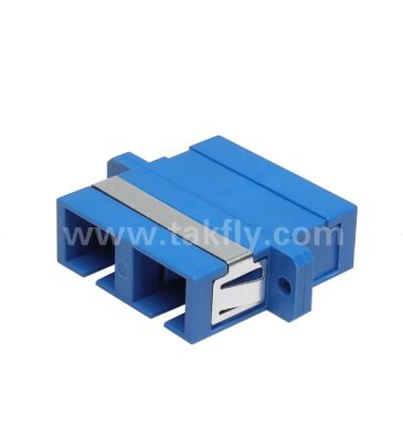 SC Duplex Fiber Optic Adapter ,Low Insertion Loss for Cable-to-Cable & Cable-to-Equipment Connection