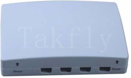 TK-1806-04B FTTH Fiber Optic Termination Box, 4 Core SC/LC IP65 Waterproof Dustproof Wall Mount Optical Splice Closure for FTTx Network