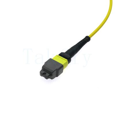 12F MTP(M) – MTP(F) APC Patch Cord, SM G657A1, 1m, 3.0mm, LSZH Yellow, Bend-insensitive Boot, Low Loss
