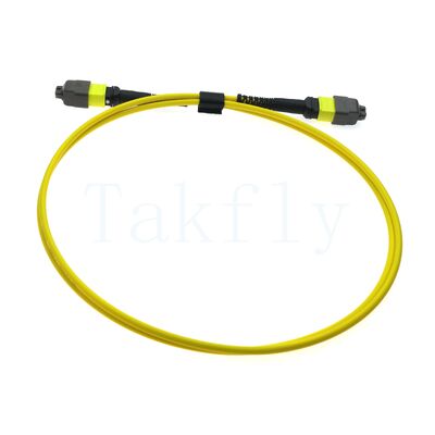 12F MTP(M) – MTP(F) APC Patch Cord, SM G657A1, 1m, 3.0mm, LSZH Yellow, Bend-insensitive Boot, Low Loss