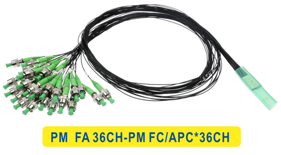 Polarization-Maintaining PM FA 36CH to PM FC APCx36CH Fiber Array