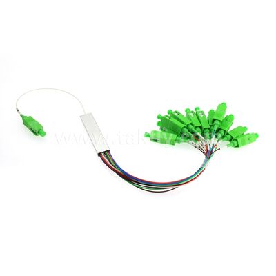 1×N / 2×N PLC Optical Splitter – Mini Steel Tube Package, G657A1, SC/APC Input & Output, for FTTH/PON Splitting