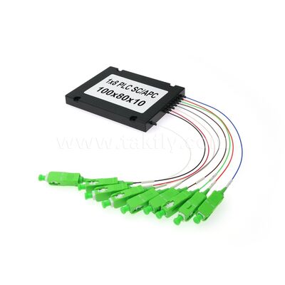 PLC Fiber Splitter – 900μm ABS Box, SM G657A1, SC/APC, for Optical Signal Coupling & Distribution in PON Networks