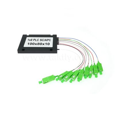 PLC Fiber Splitter – 900μm ABS Box, SM G657A1, SC/APC, for Optical Signal Coupling & Distribution in PON Networks