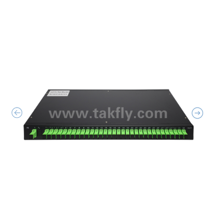 1U Rack Mount PLC Optical Splitter – 19" Panel, Single-mode G657A1, SC/APC, for Optical Signal Distribution