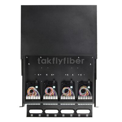 Takfly High-Density Rackmount Patch Panel with Plug-and-Play 12-Fiber MTP/MPO Cassette Management for Data Centers