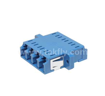 LC Quad Fiber Adapter – 4× LC Duplex, Space-Saving Design, for Cable-to-Cable & Cable-to-Equipment Connection