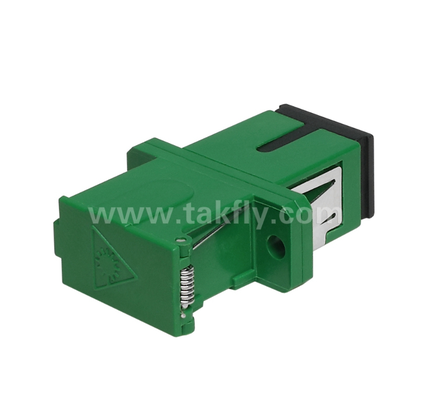 SC Simplex Adapter with External Cover & Side Shutter – Dustproof & Laser Eye Protection, Low Insertion Loss, for Data Center & FTTx Fiber Connections
