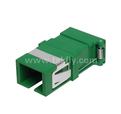 SC Simplex Adapter with External Cover & Side Shutter – Dustproof & Laser Eye Protection, Low Insertion Loss, for Data Center & FTTx Fiber Connections