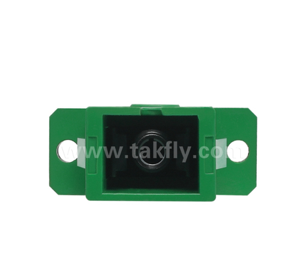 SC Simplex Adapter with External Cover & Side Shutter – Dustproof & Laser Eye Protection, Low Insertion Loss, for Data Center & FTTx Fiber Connections